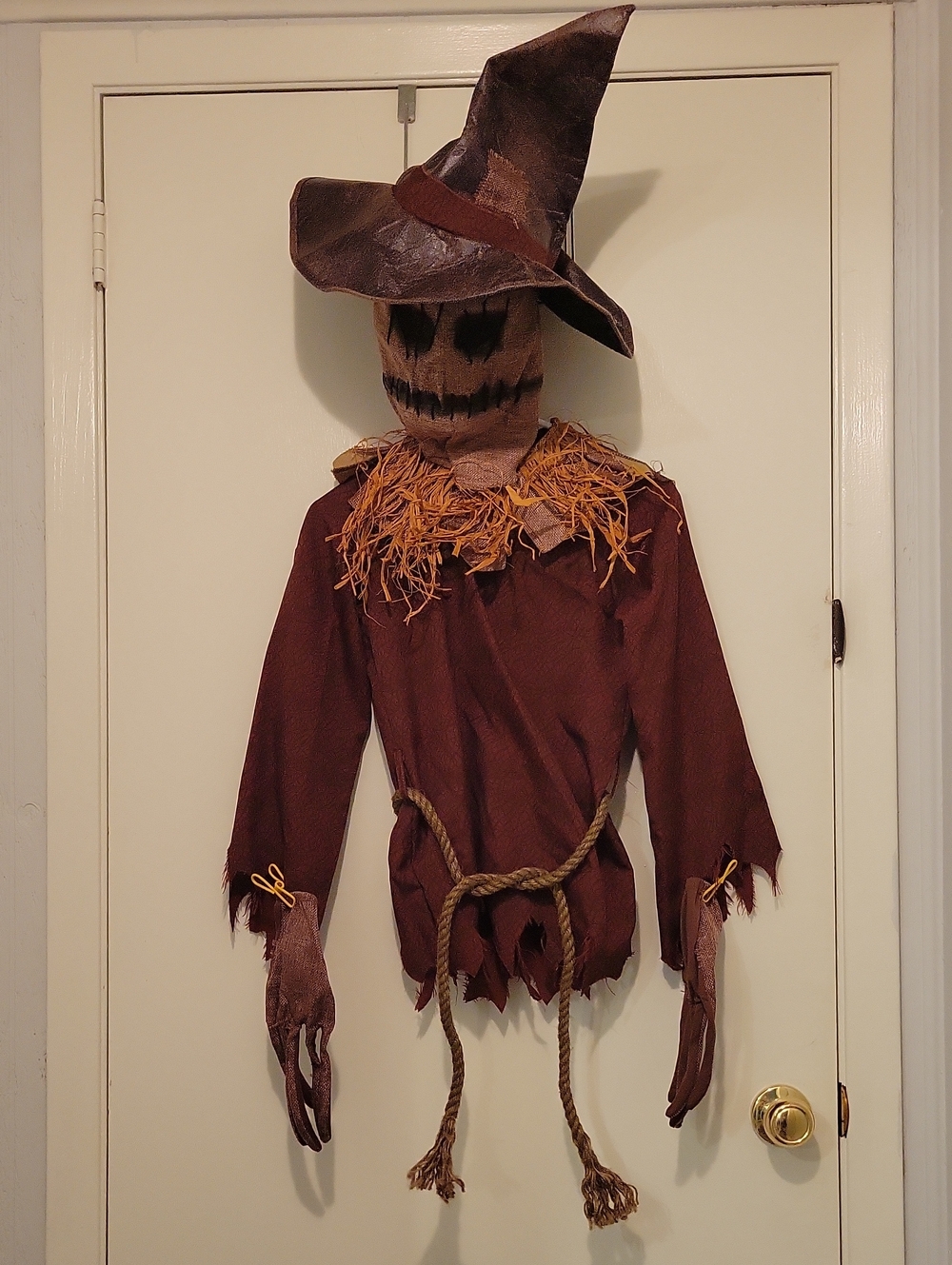 Kids Brown Scarecrow Costume with Hat